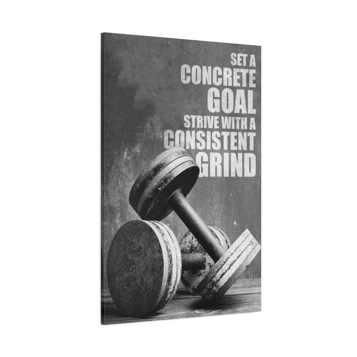 Consistent Grind - Gym Wall Art Canvas - Canvas | Gospel Merch - 32″ x 48″ (Vertical) 1.25"