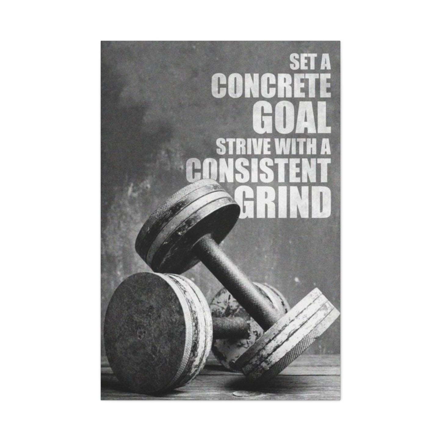 Consistent Grind - Gym Wall Art Canvas - Canvas | Gospel Merch - 32″ x 48″ (Vertical) 1.25"