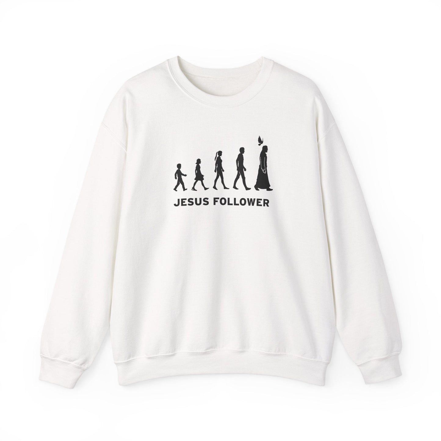 Crewneck - Jesus Follower - Sweatshirt | Gospel Merch - White S