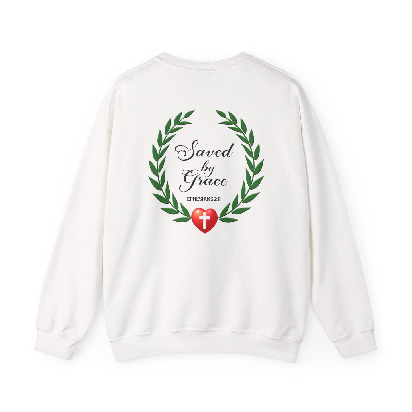Crewneck - Saved by Grace - Sweatshirt | Gospel Merch - Red S