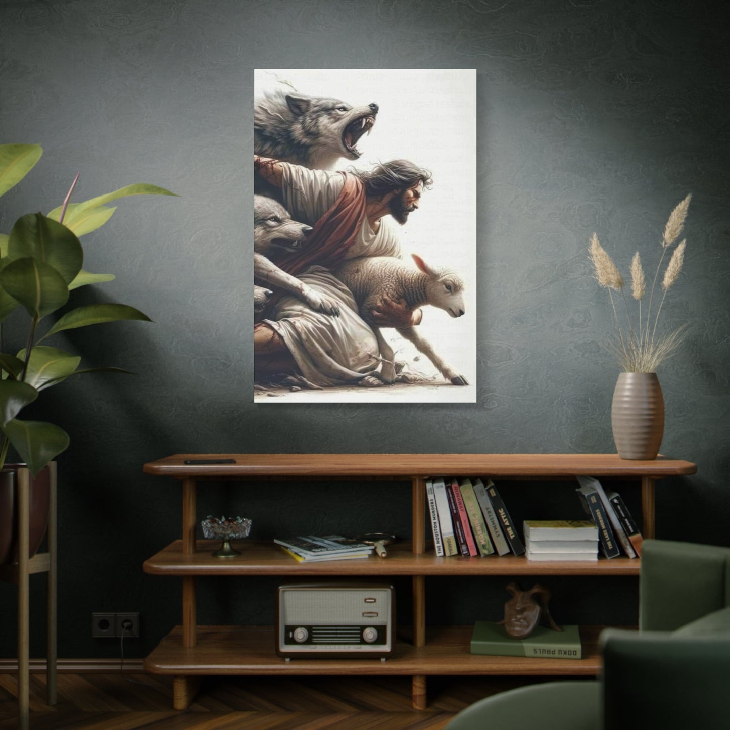 Defender of the Lamb - Wall Art Canvas - Canvas | Gospel Merch - 32″ x 48″ (Vertical) 1.25"