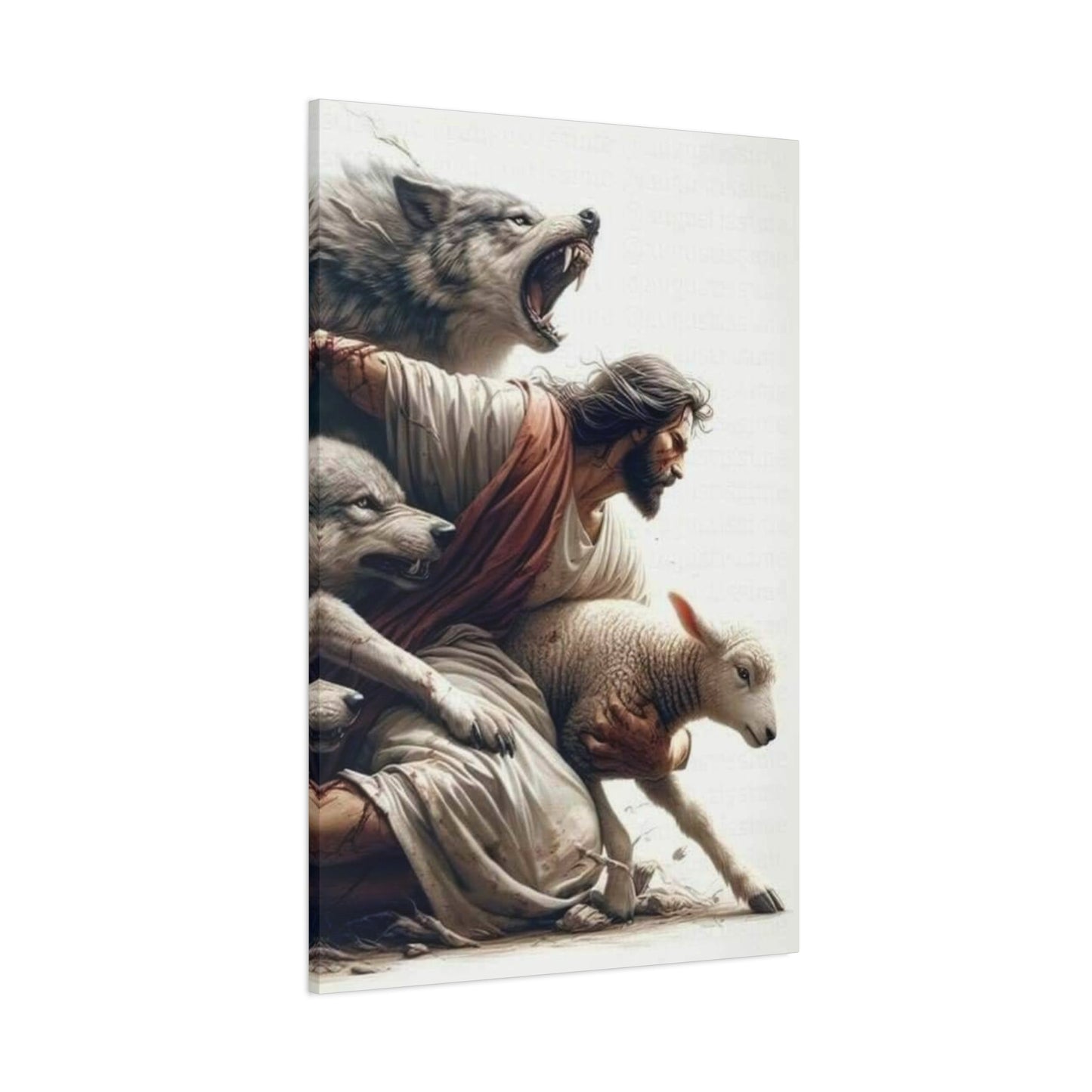Defender of the Lamb - Wall Art Canvas - Canvas | Gospel Merch - 32″ x 48″ (Vertical) 1.25"