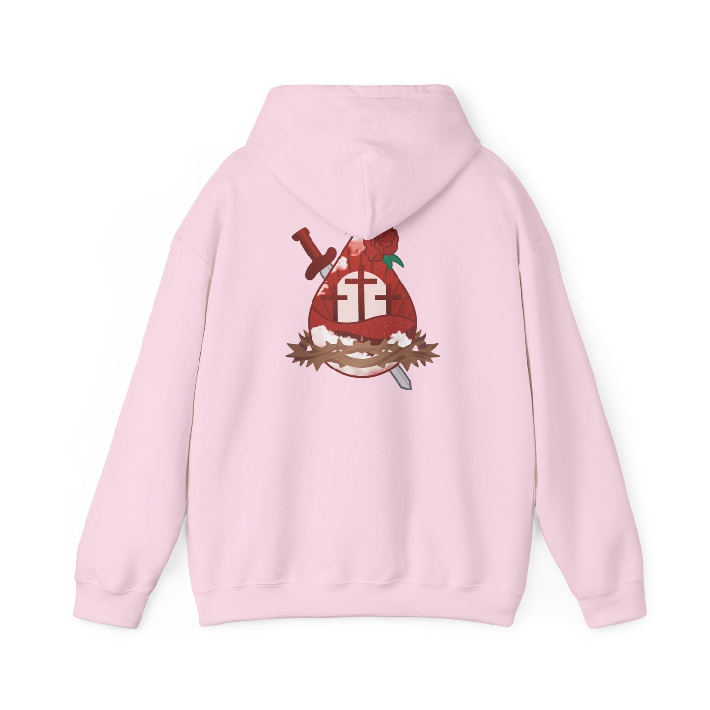 Hoodie - Sacred Heart - Hoodie | Gospel Merch - S Red