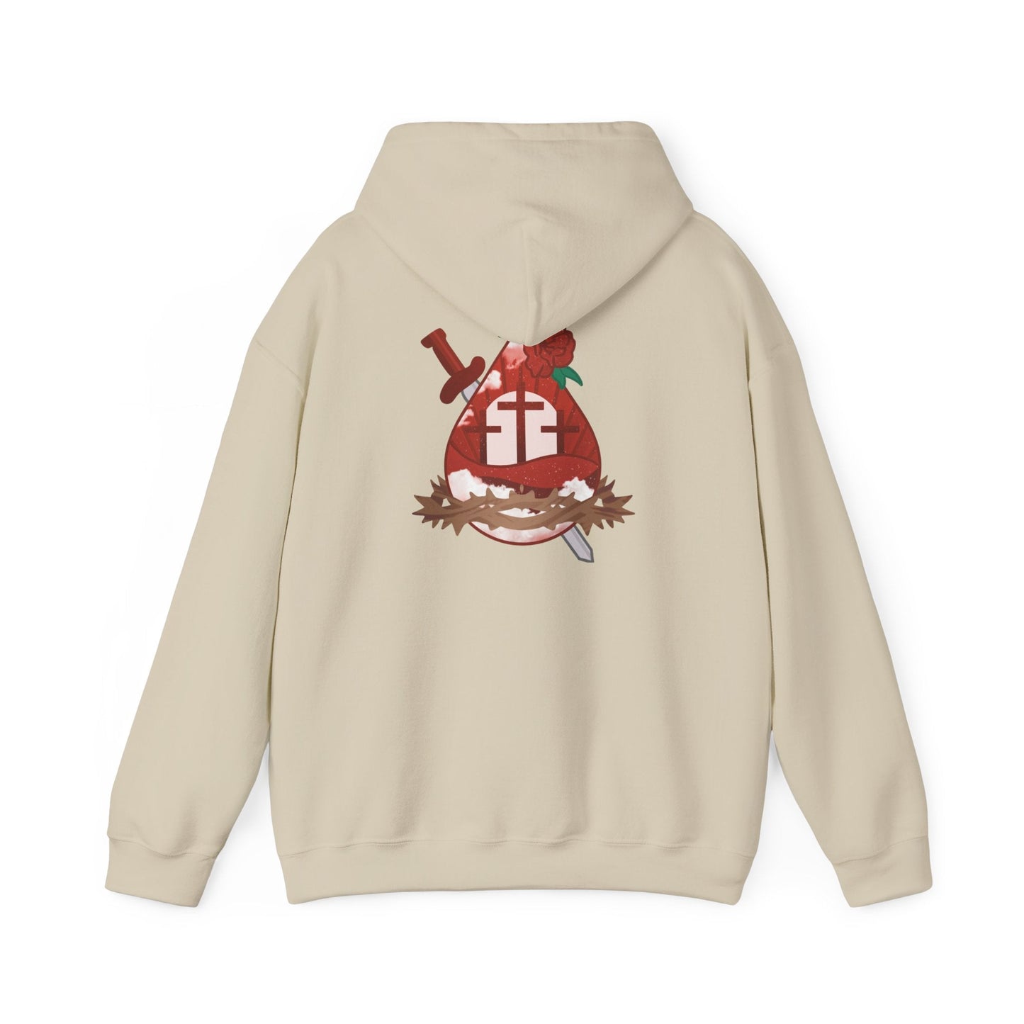 Hoodie - Sacred Heart - Hoodie | Gospel Merch - S Red