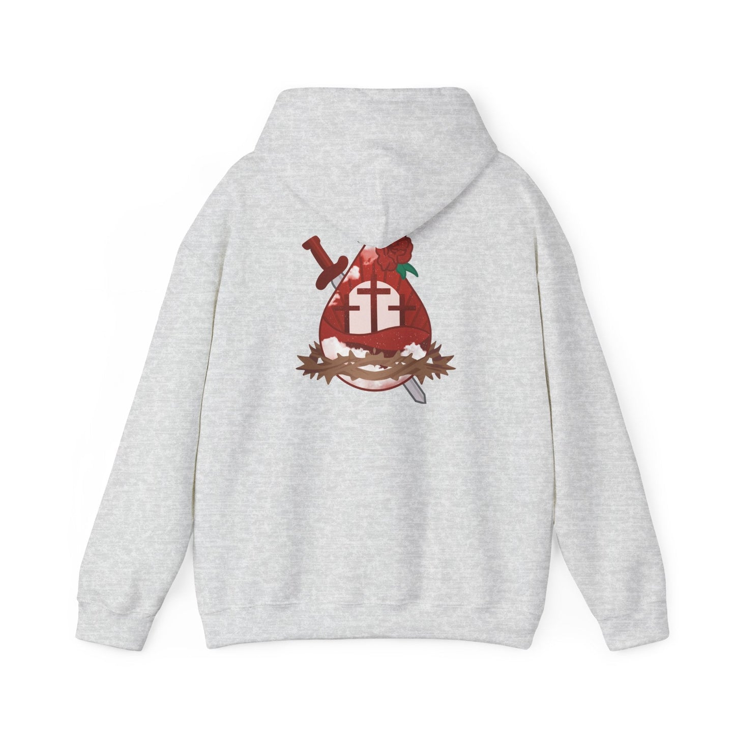 Hoodie - Sacred Heart - Hoodie | Gospel Merch - S Red