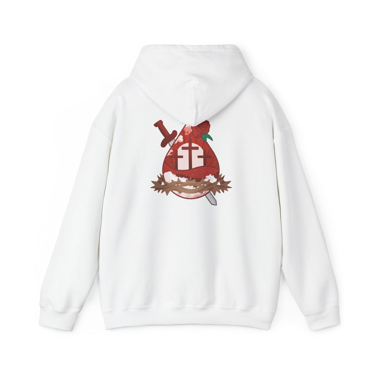 Hoodie - Sacred Heart - Hoodie | Gospel Merch - S Red
