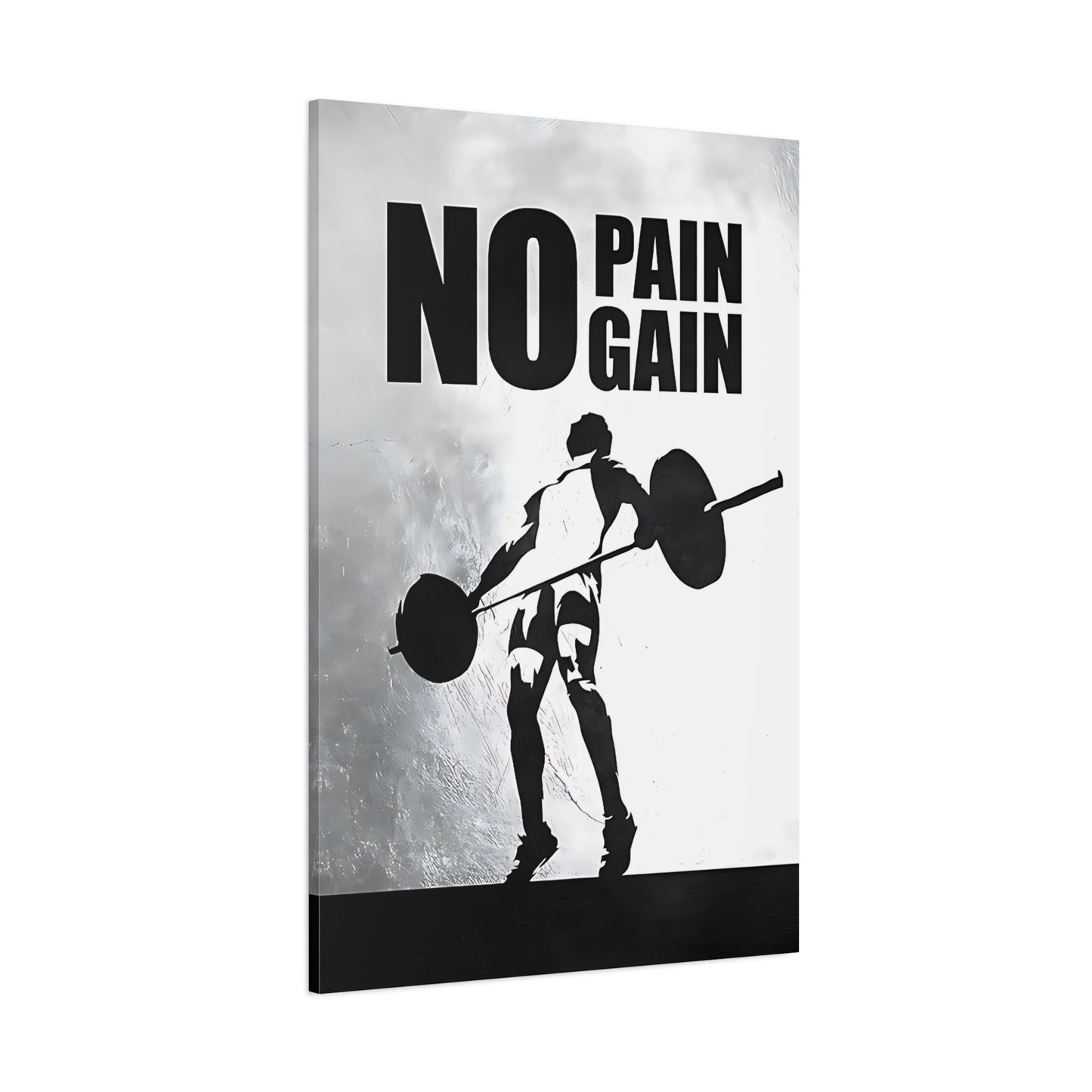 No Pain No Gain - Gym Wall Art Canvas - Canvas | Gospel Merch - 32″ x 48″ (Vertical) 1.25"