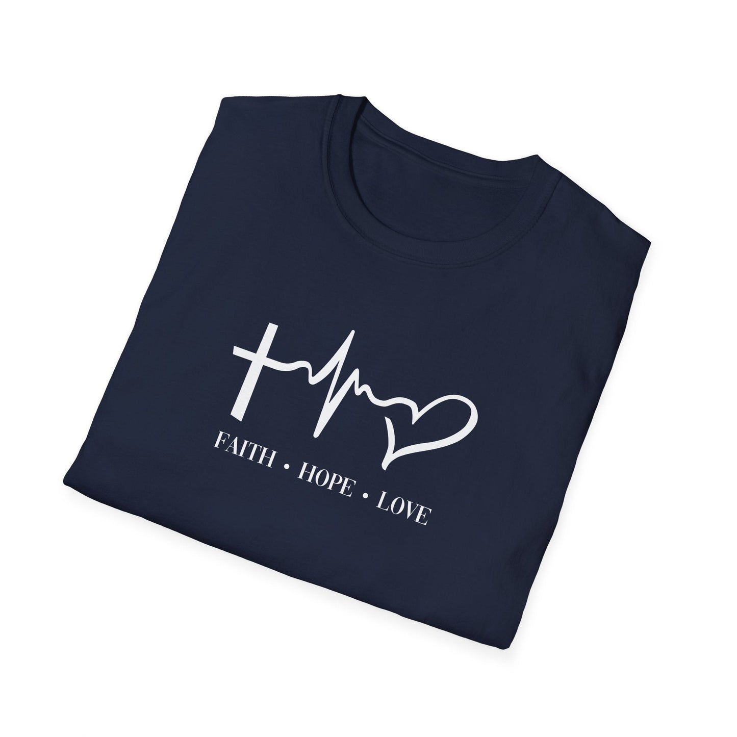 T-Shirt - Faith Hope Love - T-Shirt | Gospel Merch - XS Red
