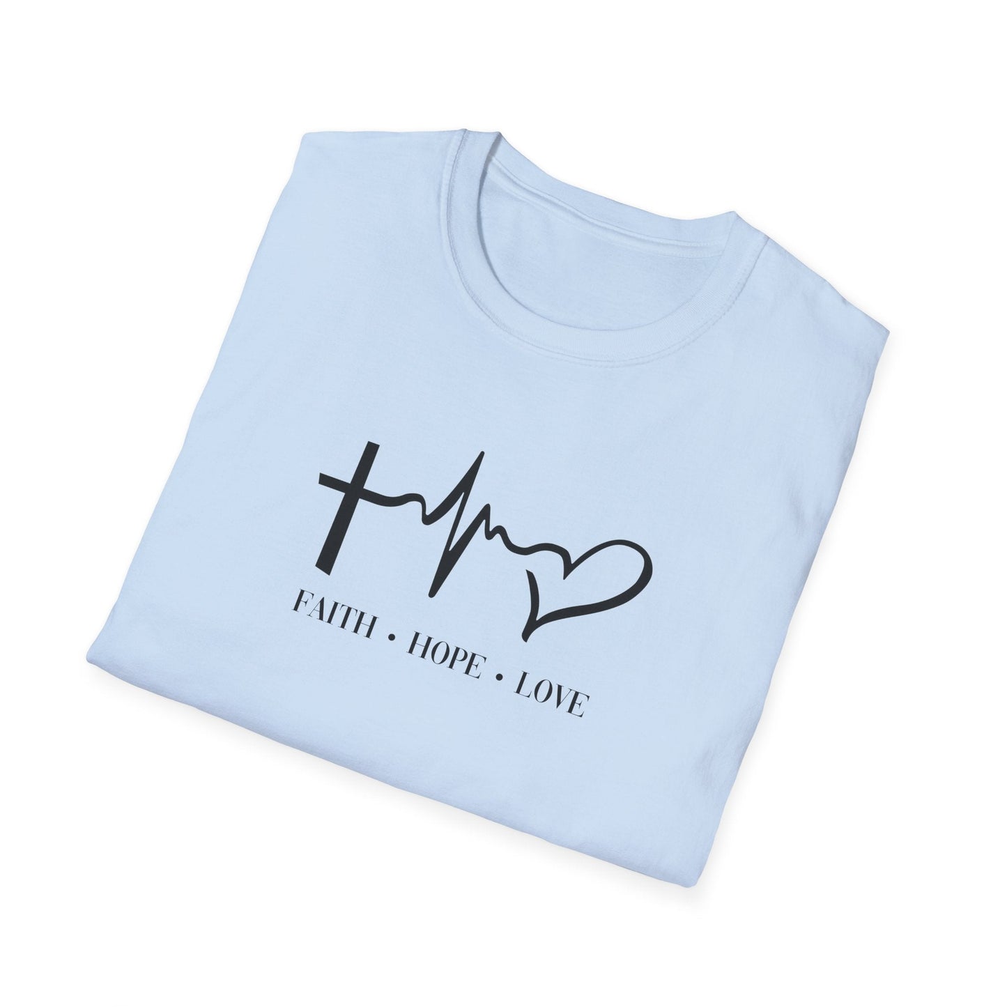 T-Shirt - Faith Hope Love - T-Shirt | Gospel Merch - XS Red