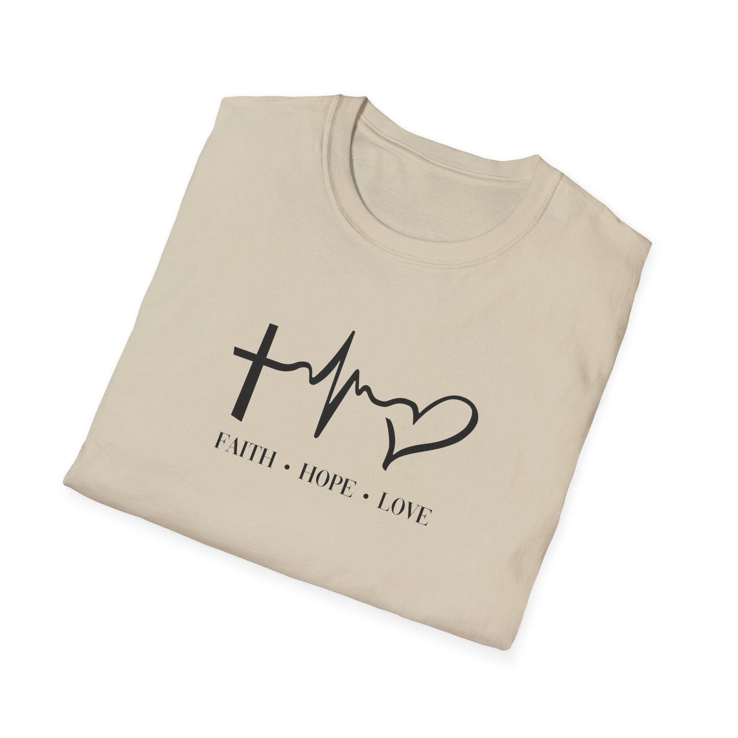 T-Shirt - Faith Hope Love - T-Shirt | Gospel Merch - XS Red