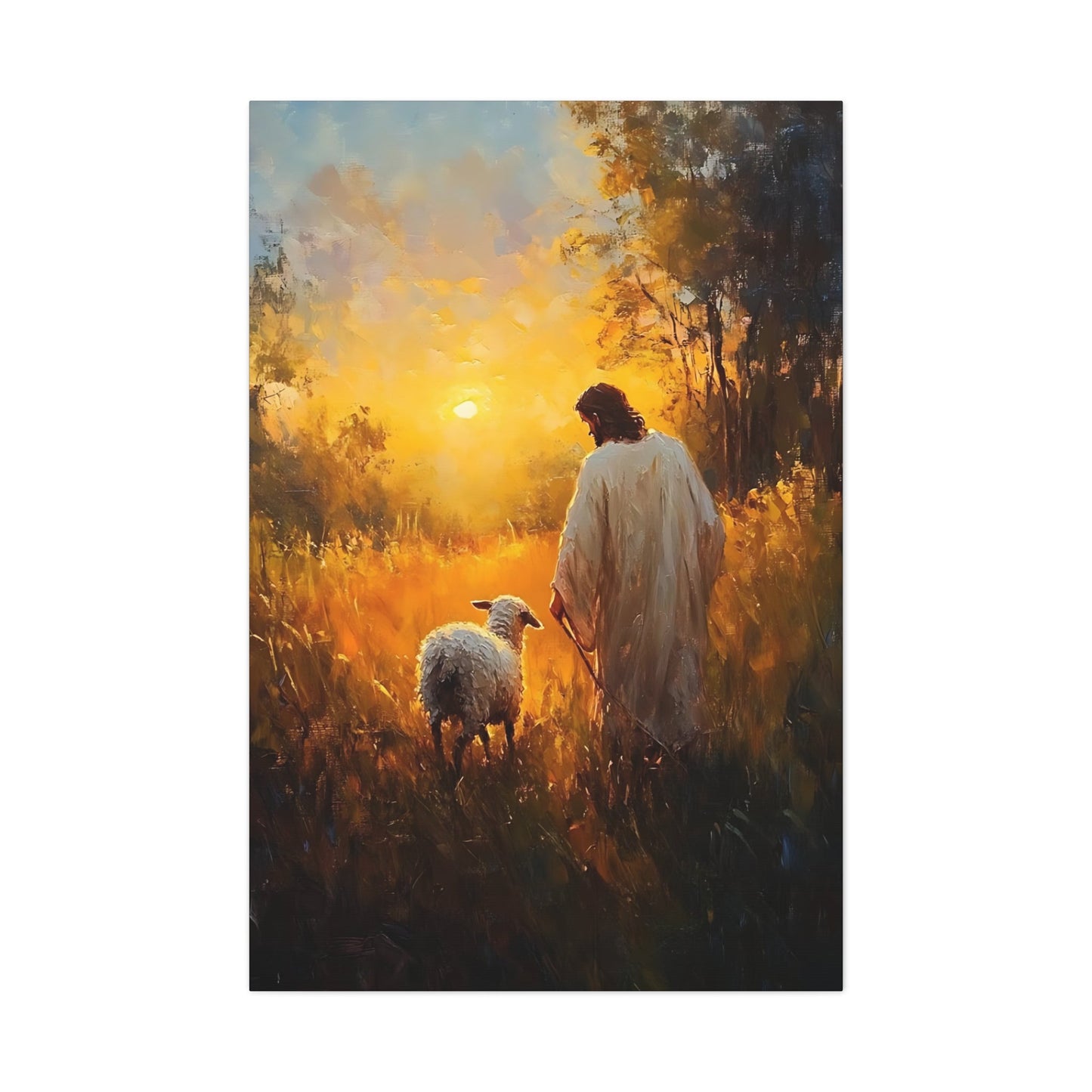 The Shepherd's Light - Wall Art Canvas - Canvas | Gospel Merch - 32″ x 48″ (Vertical) 1.25"