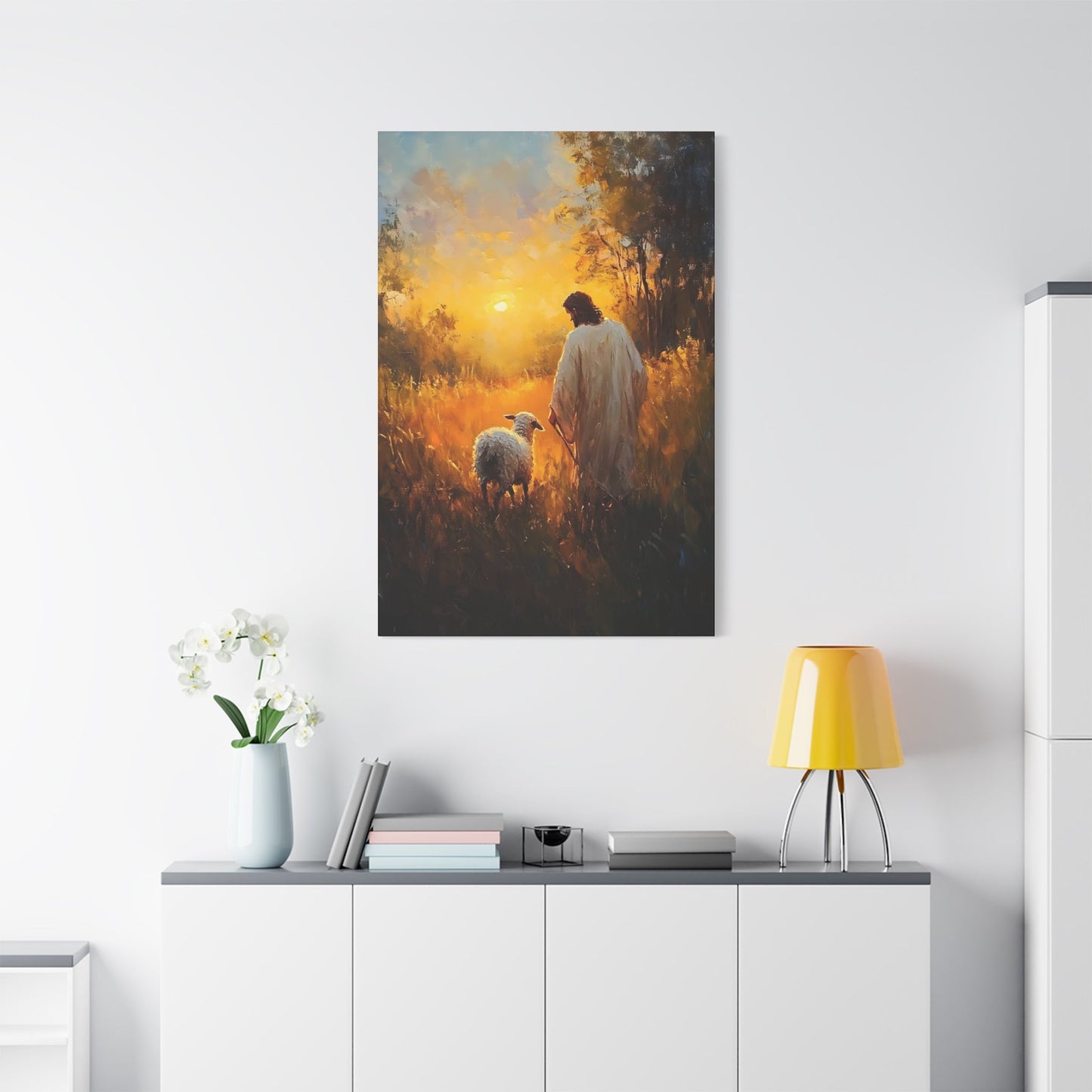 The Shepherd's Light - Wall Art Canvas - Canvas | Gospel Merch - 32″ x 48″ (Vertical) 1.25"