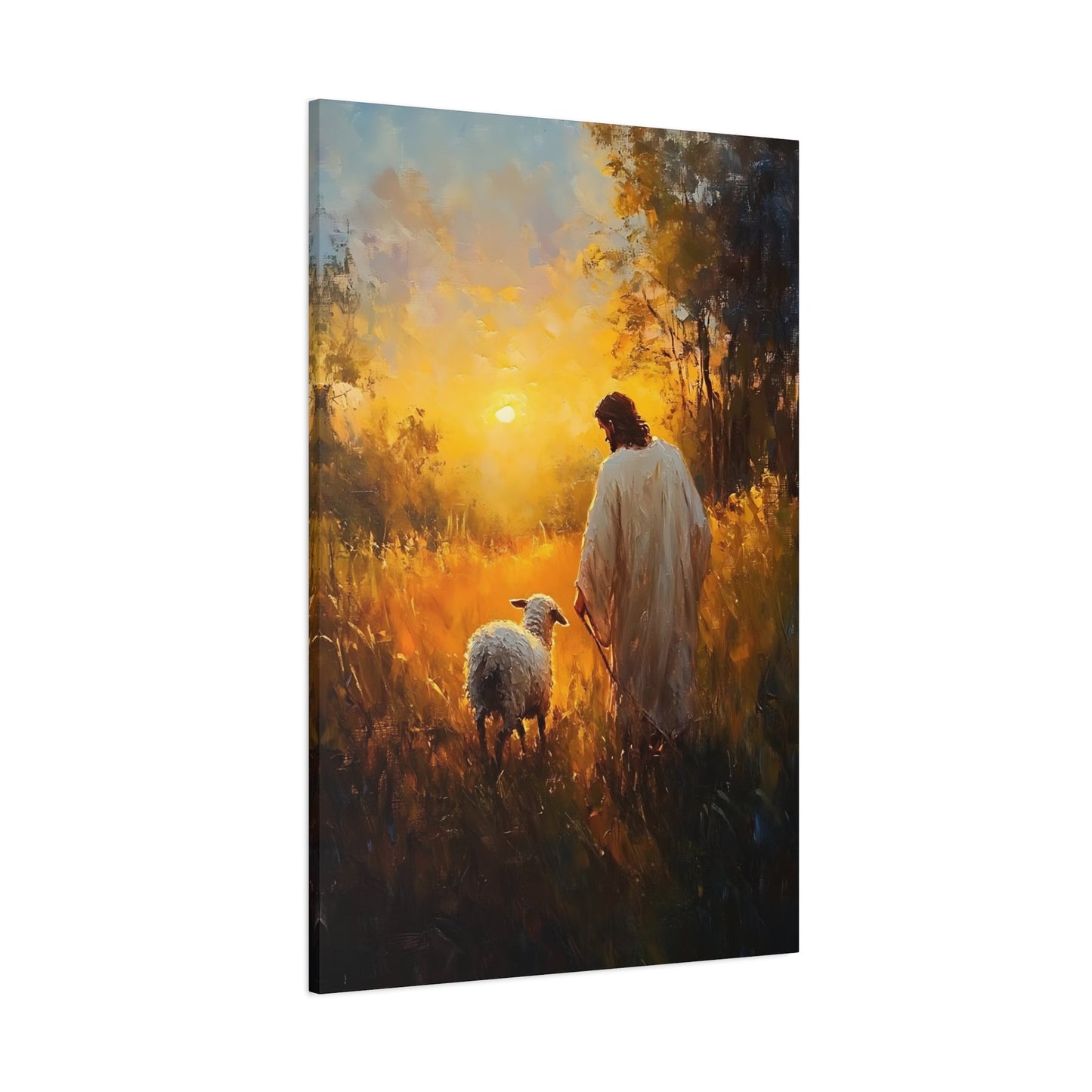 The Shepherd's Light - Wall Art Canvas - Canvas | Gospel Merch - 32″ x 48″ (Vertical) 1.25"