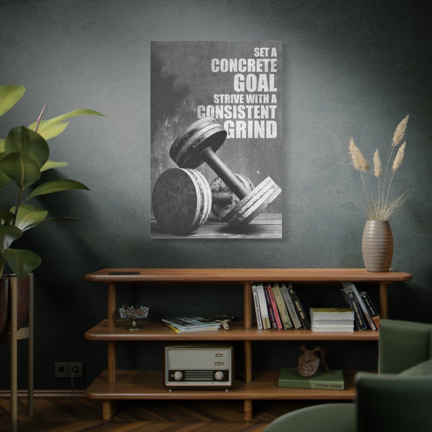 Consistent Grind - Gym Wall Art Canvas - Canvas | Gospel Merch - 32″ x 48″ (Vertical) 1.25"