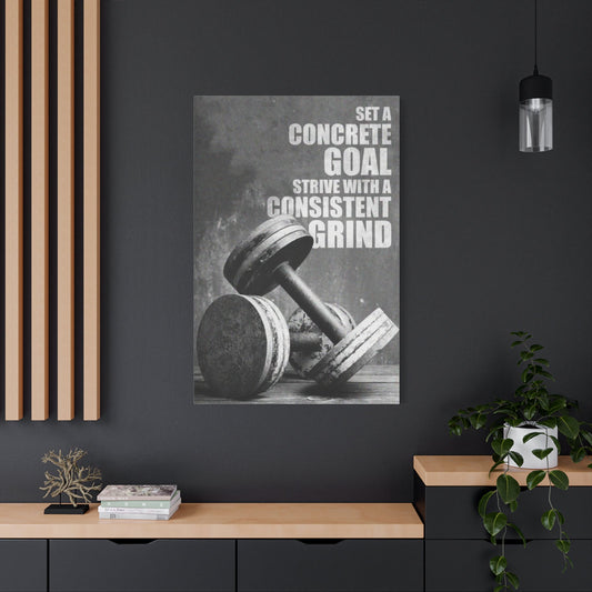 Consistent Grind - Gym Wall Art Canvas - Canvas | Gospel Merch - 32″ x 48″ (Vertical) 1.25"