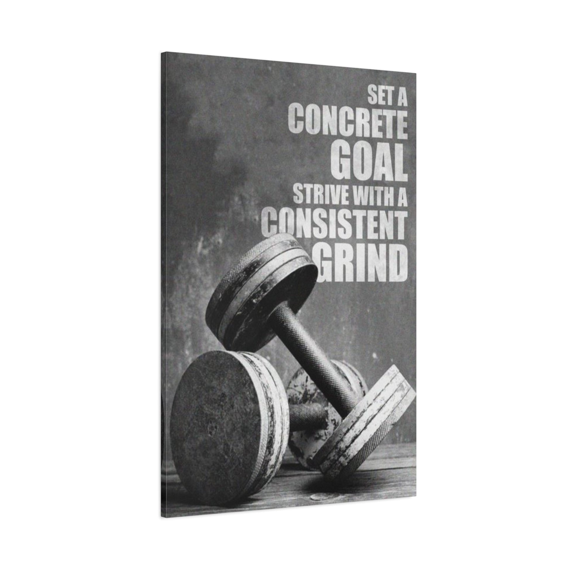 Consistent Grind - Gym Wall Art Canvas - Canvas | Gospel Merch - 32″ x 48″ (Vertical) 1.25"