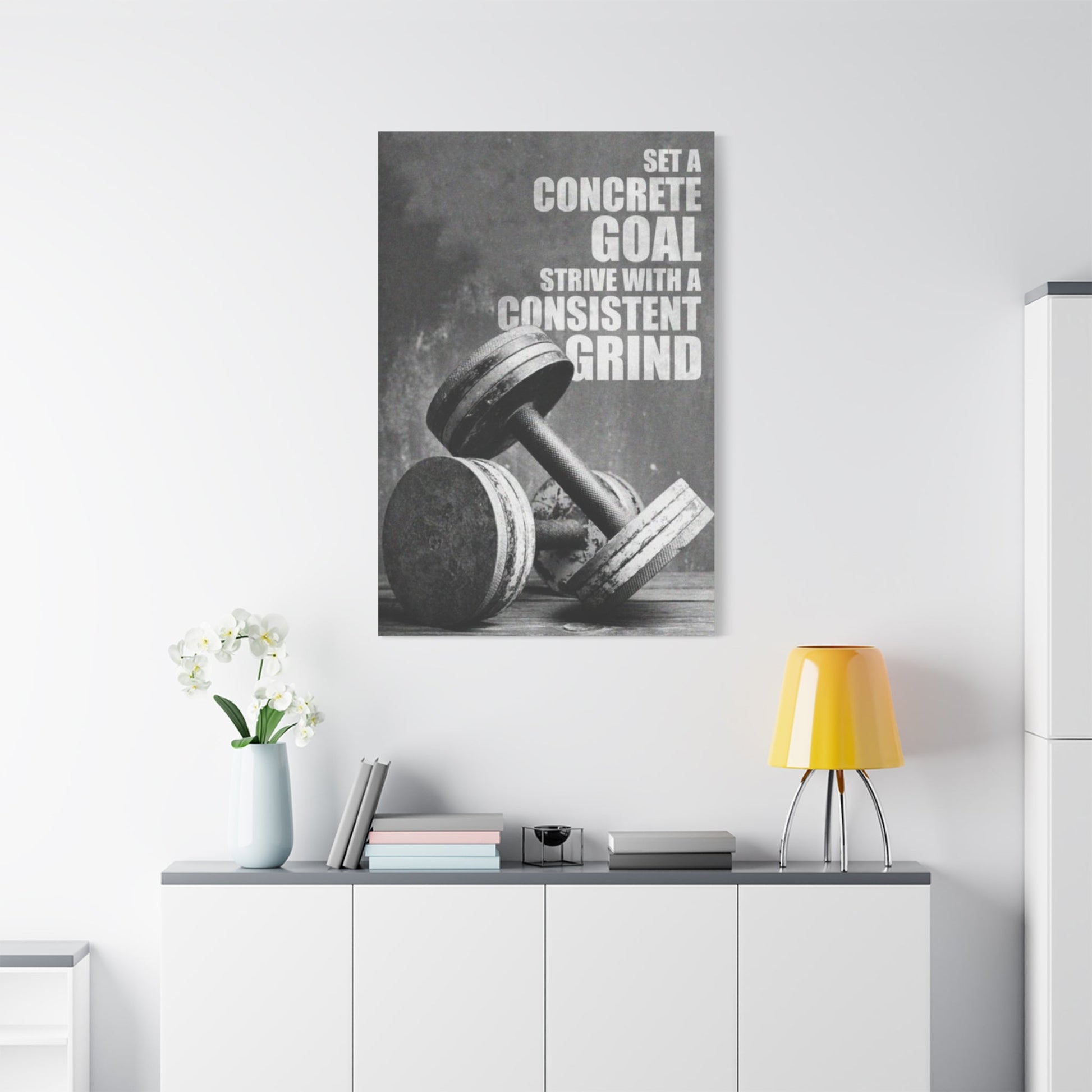 Consistent Grind - Gym Wall Art Canvas - Canvas | Gospel Merch - 32″ x 48″ (Vertical) 1.25"