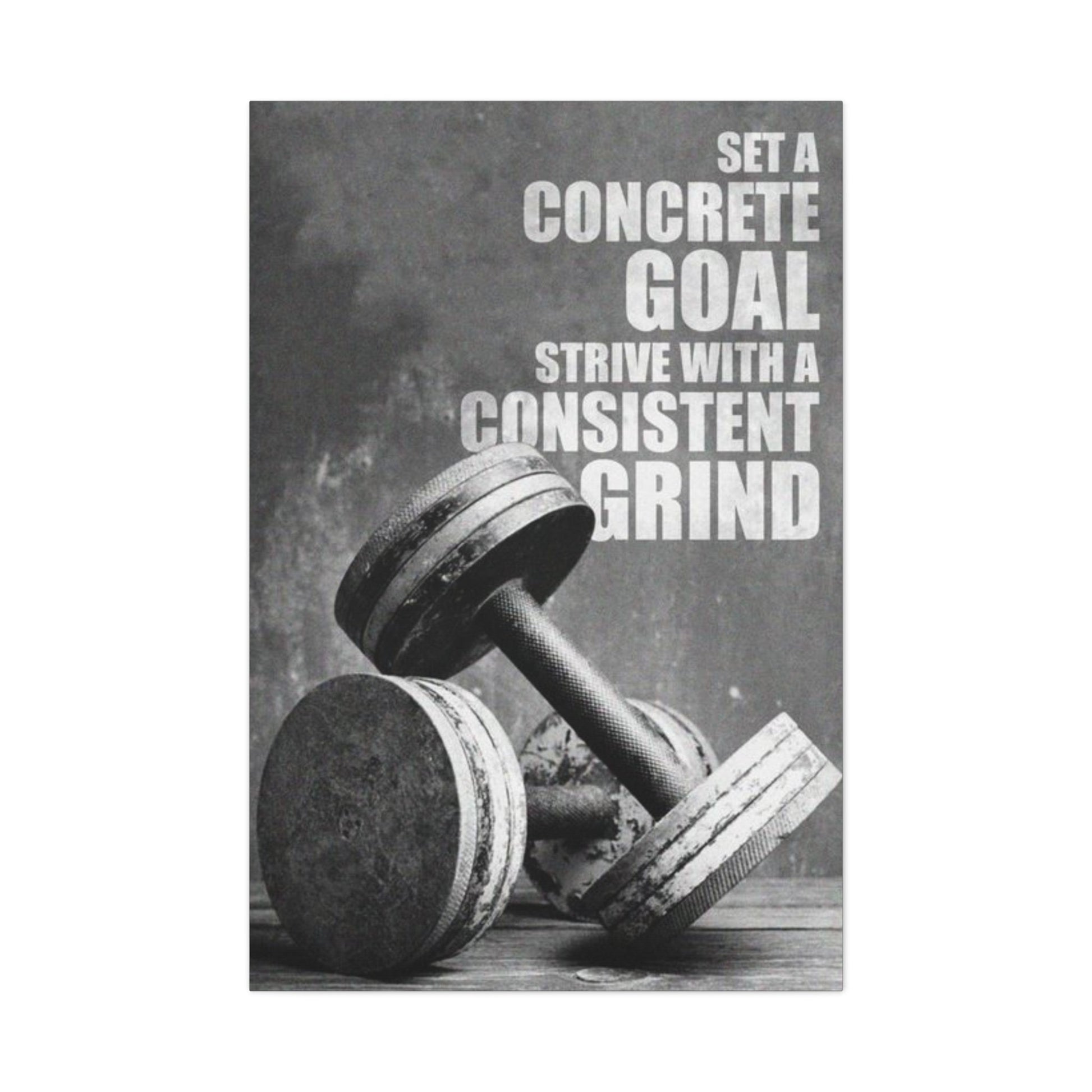 Consistent Grind - Gym Wall Art Canvas - Canvas | Gospel Merch - 32″ x 48″ (Vertical) 1.25"