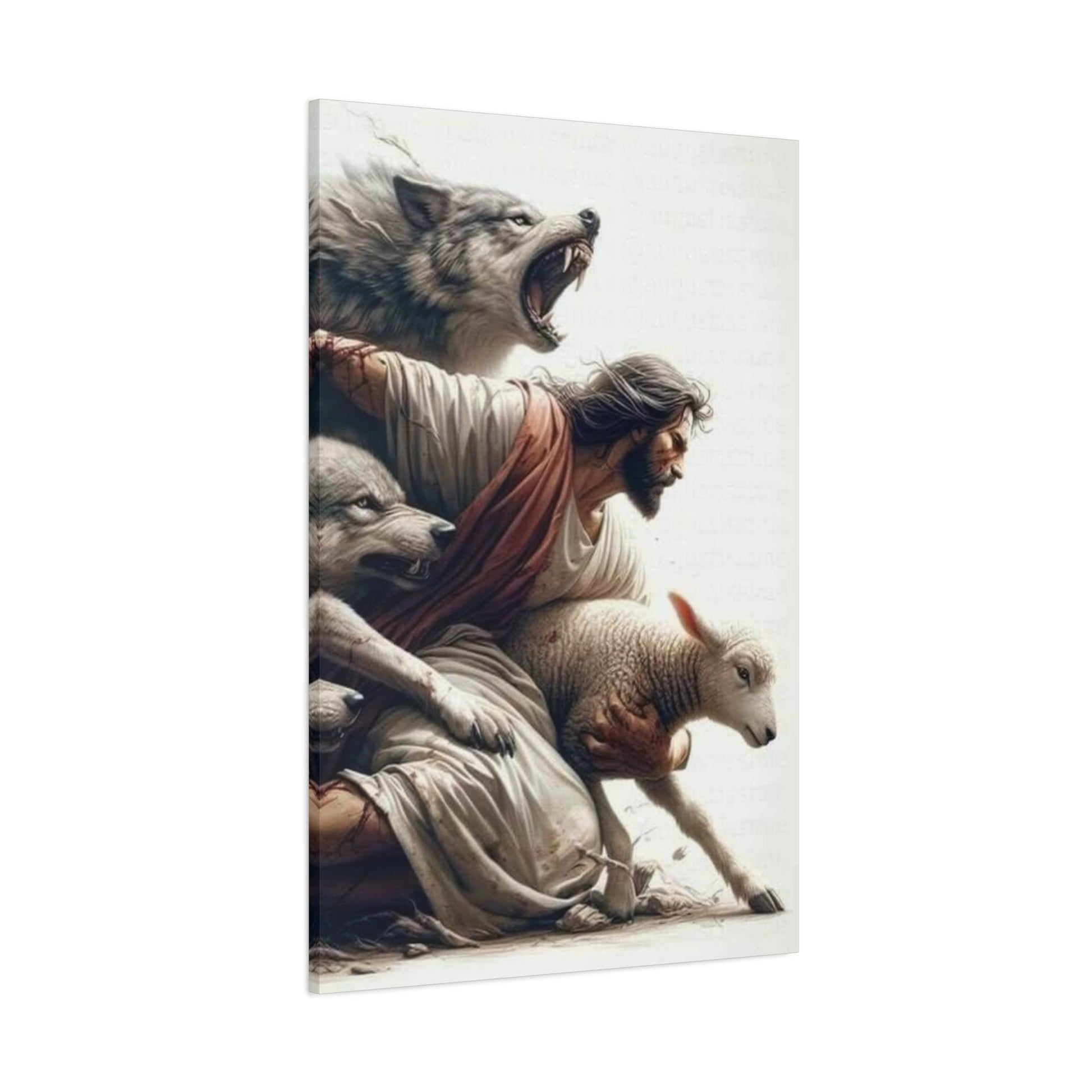 Defender of the Lamb - Wall Art Canvas - Canvas | Gospel Merch - 32″ x 48″ (Vertical) 1.25"