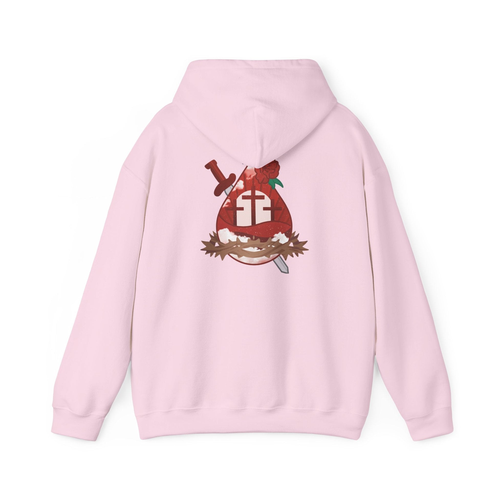 Hoodie - Sacred Heart - Hoodie | Gospel Merch - S Red