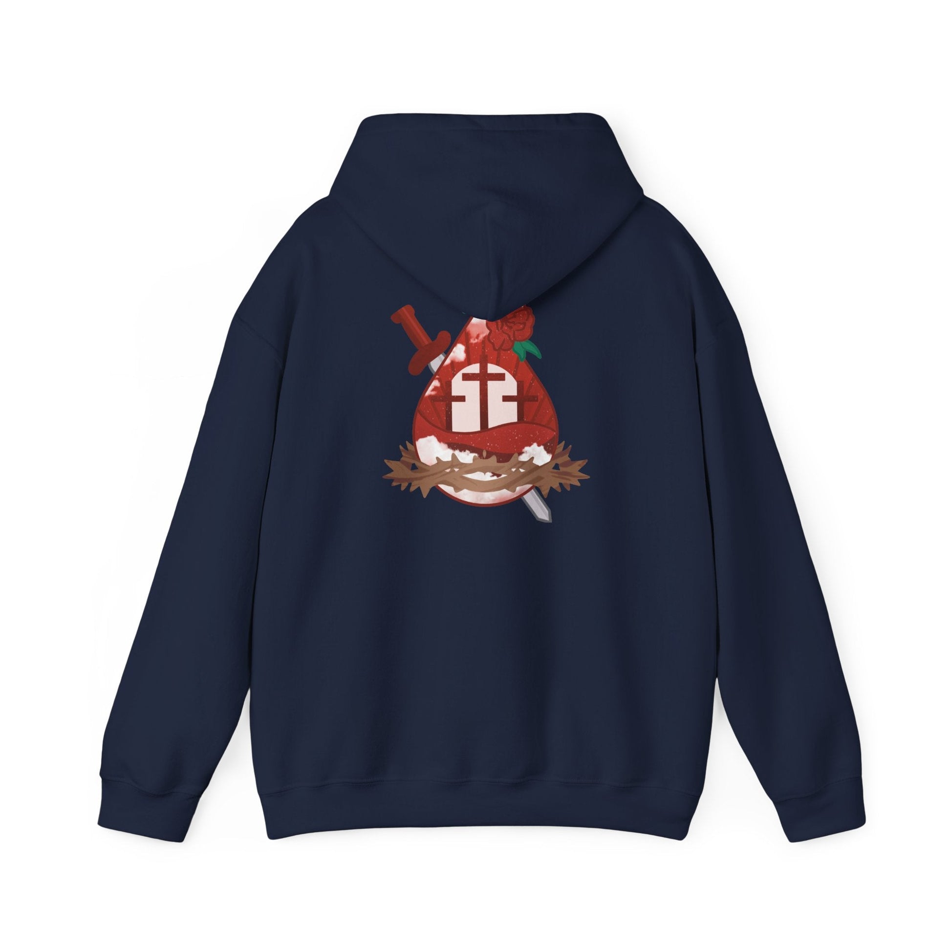 Hoodie - Sacred Heart - Hoodie | Gospel Merch - S Red