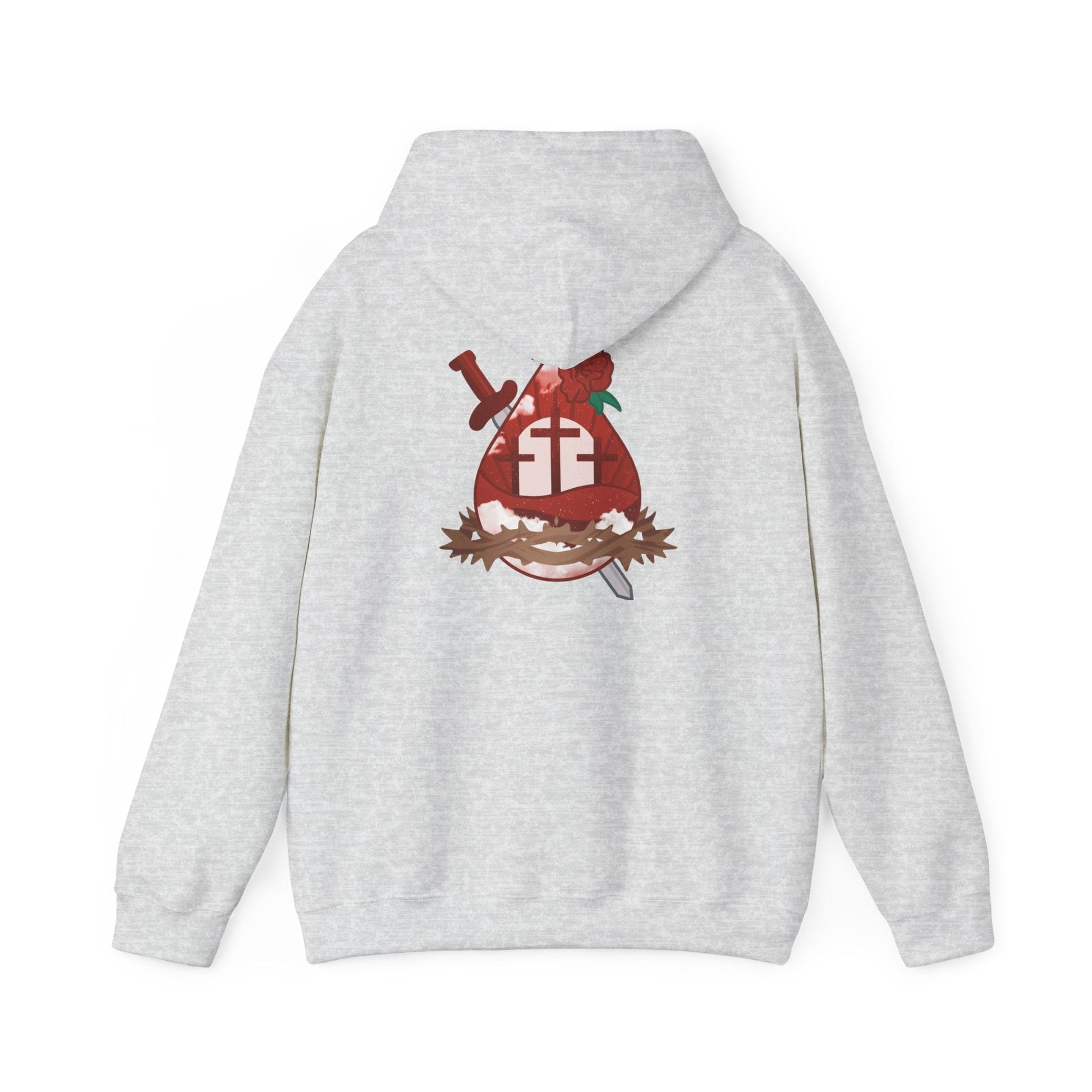 Hoodie - Sacred Heart - Hoodie | Gospel Merch - S Red