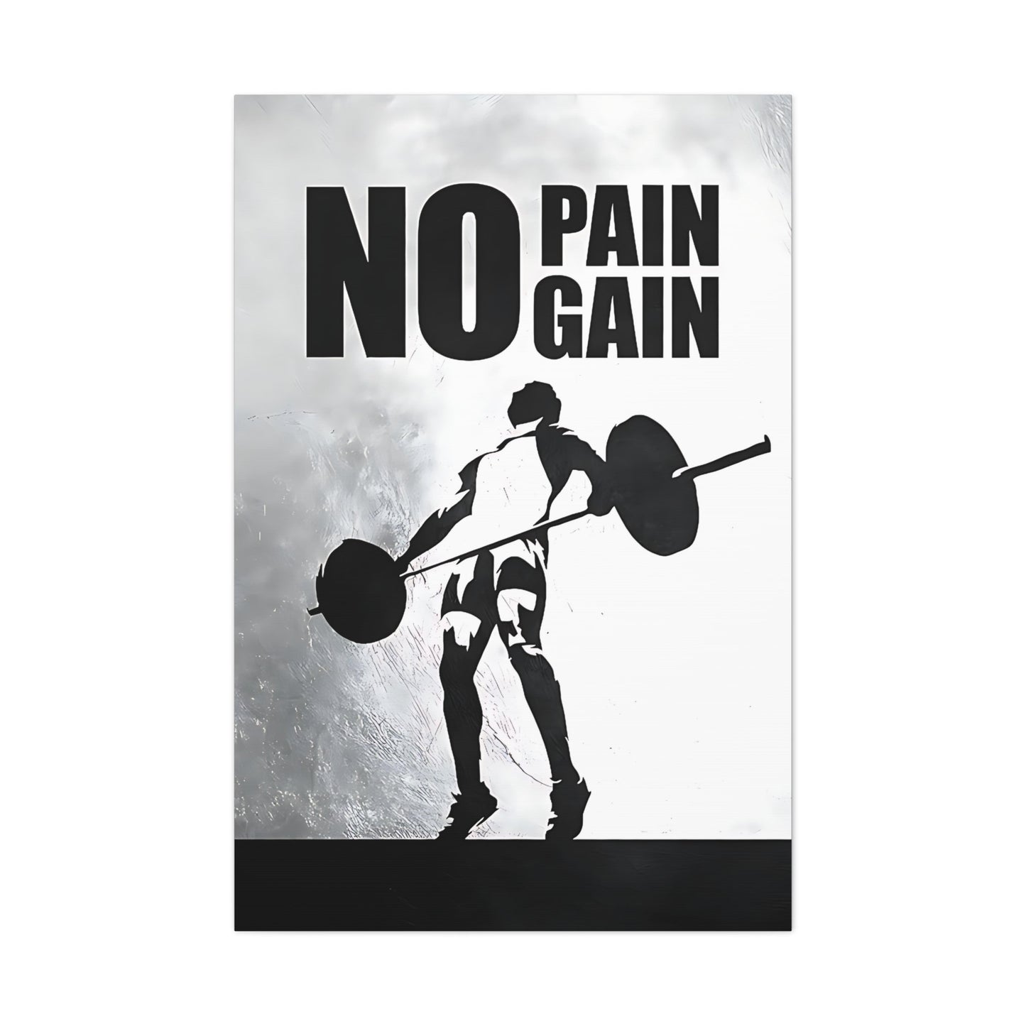 No Pain No Gain - Gym Wall Art Canvas - Canvas | Gospel Merch - 32″ x 48″ (Vertical) 1.25"