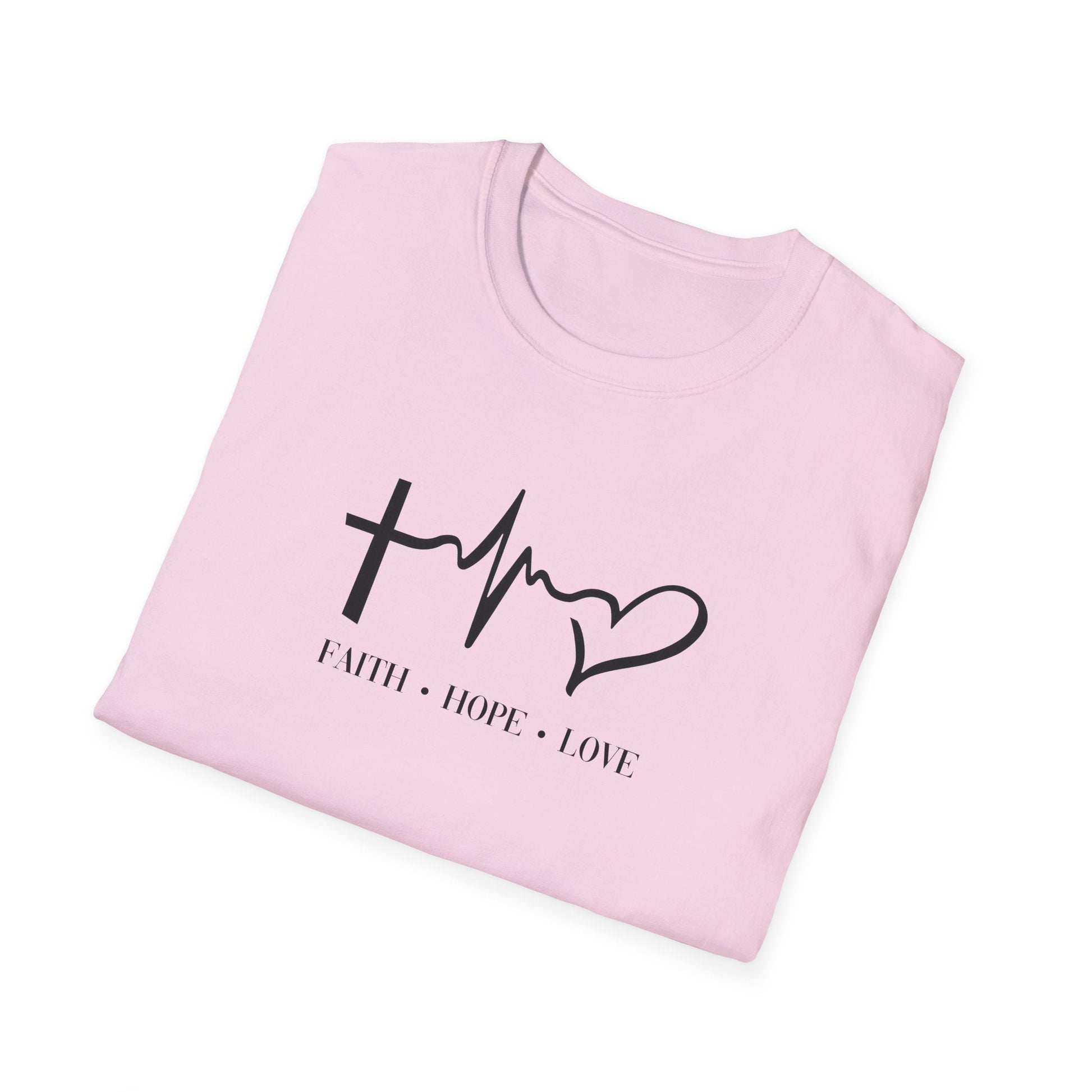T-Shirt - Faith Hope Love - T-Shirt | Gospel Merch - XS Red