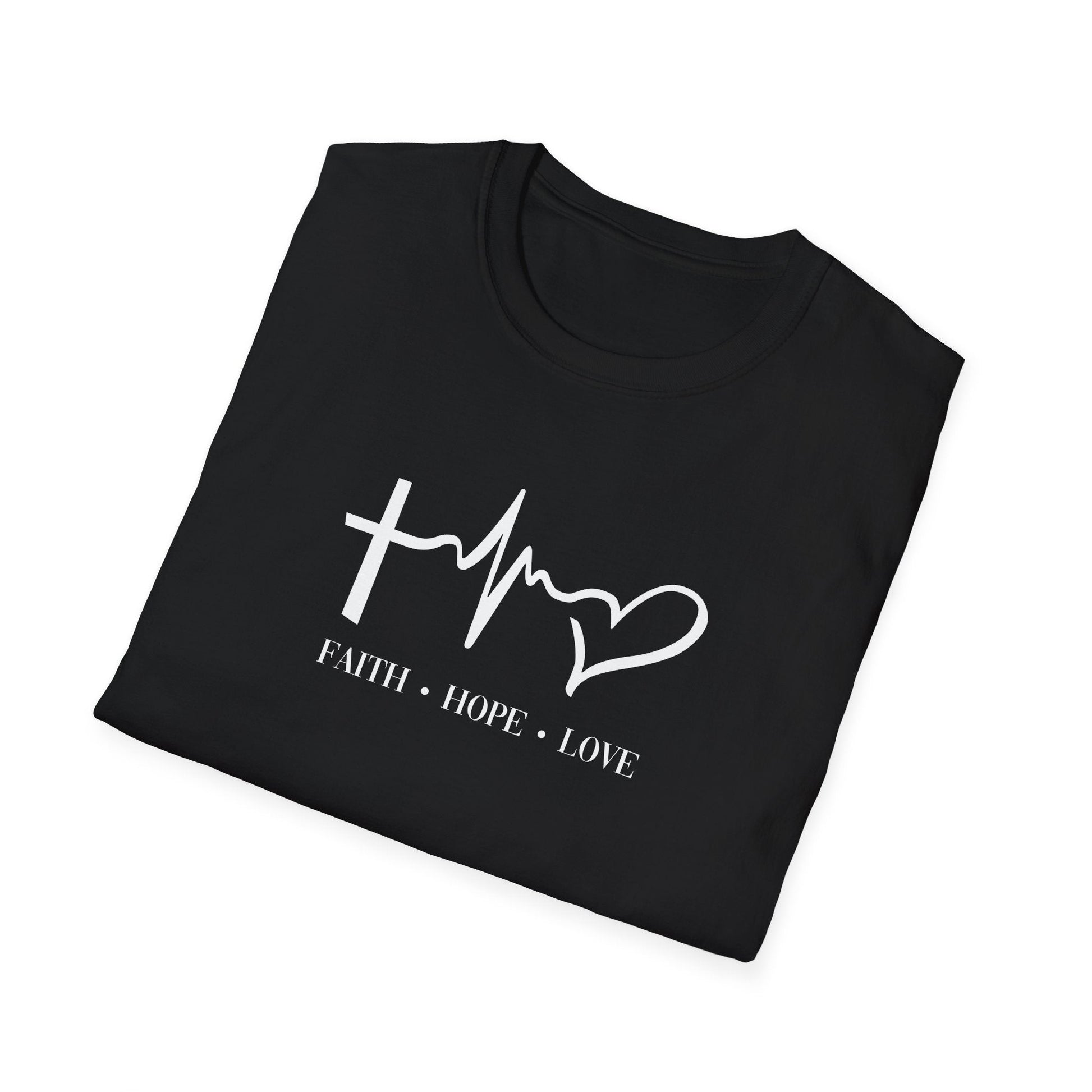 T-Shirt - Faith Hope Love - T-Shirt | Gospel Merch - XS Red