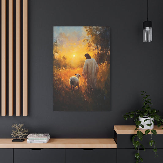 The Shepherd's Light - Wall Art Canvas - Canvas | Gospel Merch - 32″ x 48″ (Vertical) 1.25"