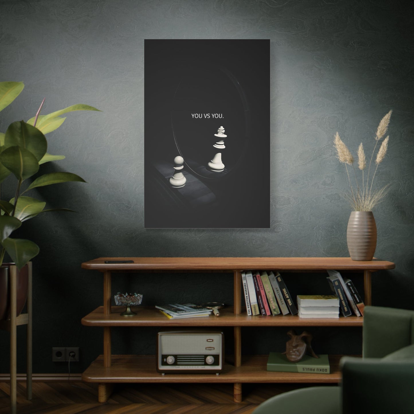 You vs You - Gym Wall Art Canvas - Canvas | Gospel Merch - 32″ x 48″ (Vertical) 1.25"