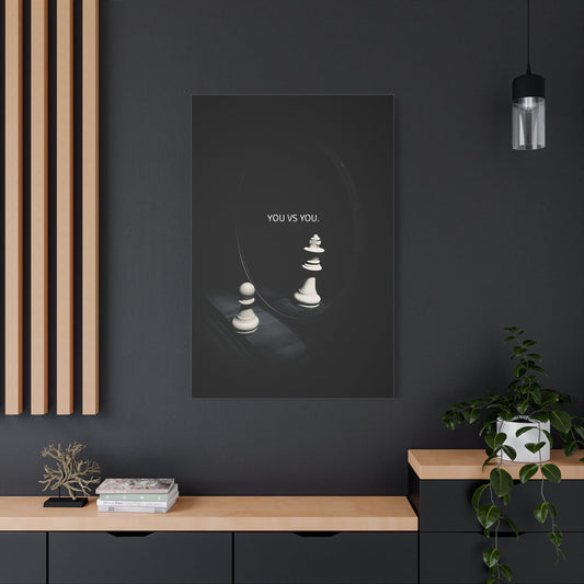 You vs You - Gym Wall Art Canvas - Canvas | Gospel Merch - 32″ x 48″ (Vertical) 1.25"